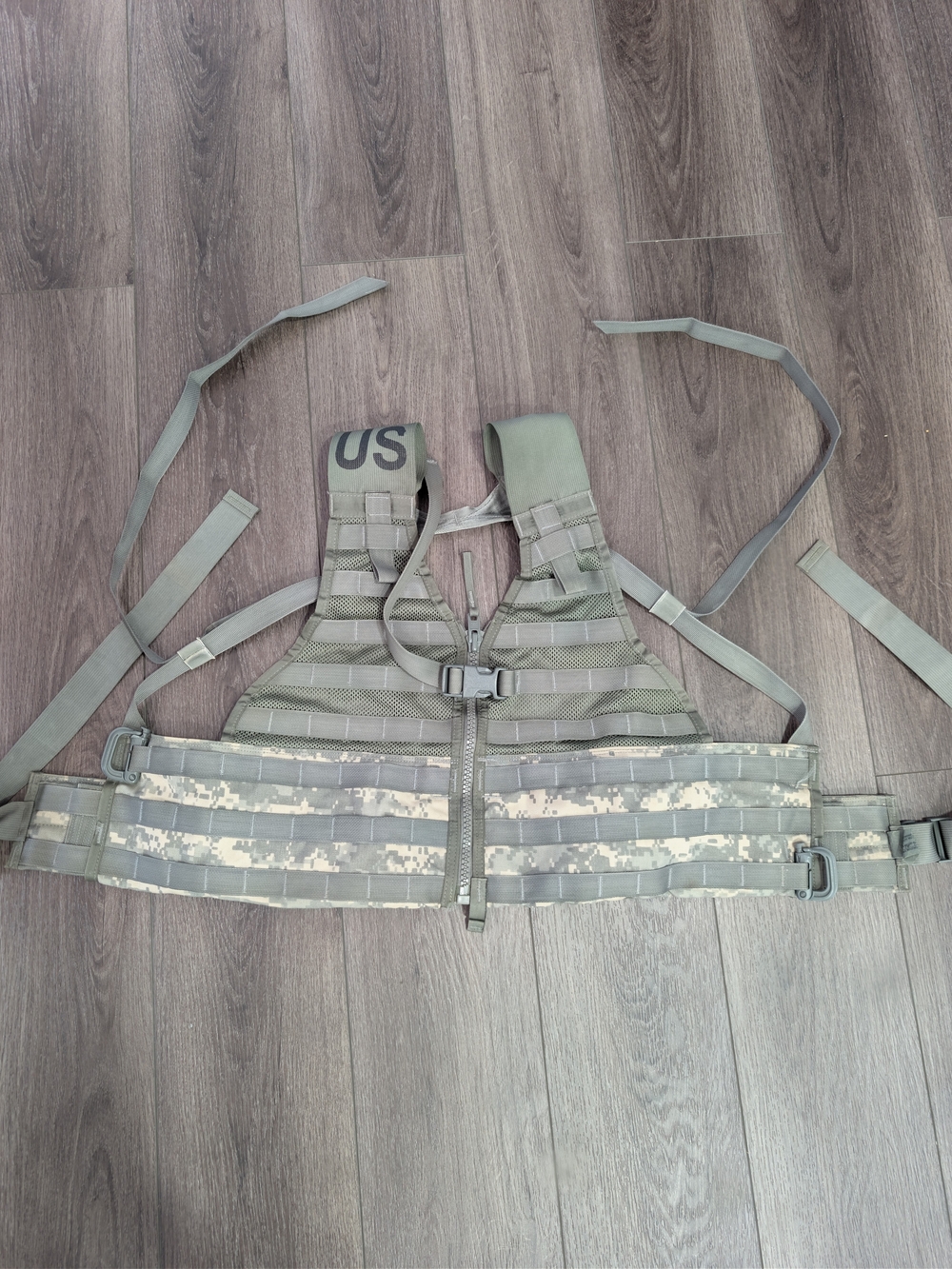Tactical MOLLE Chest Rig Vest - Olive Digital Camo